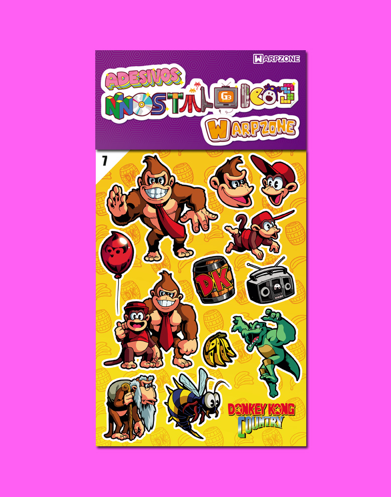 Donkey Kong Country | Adesivos Nostálgicos WarpZone